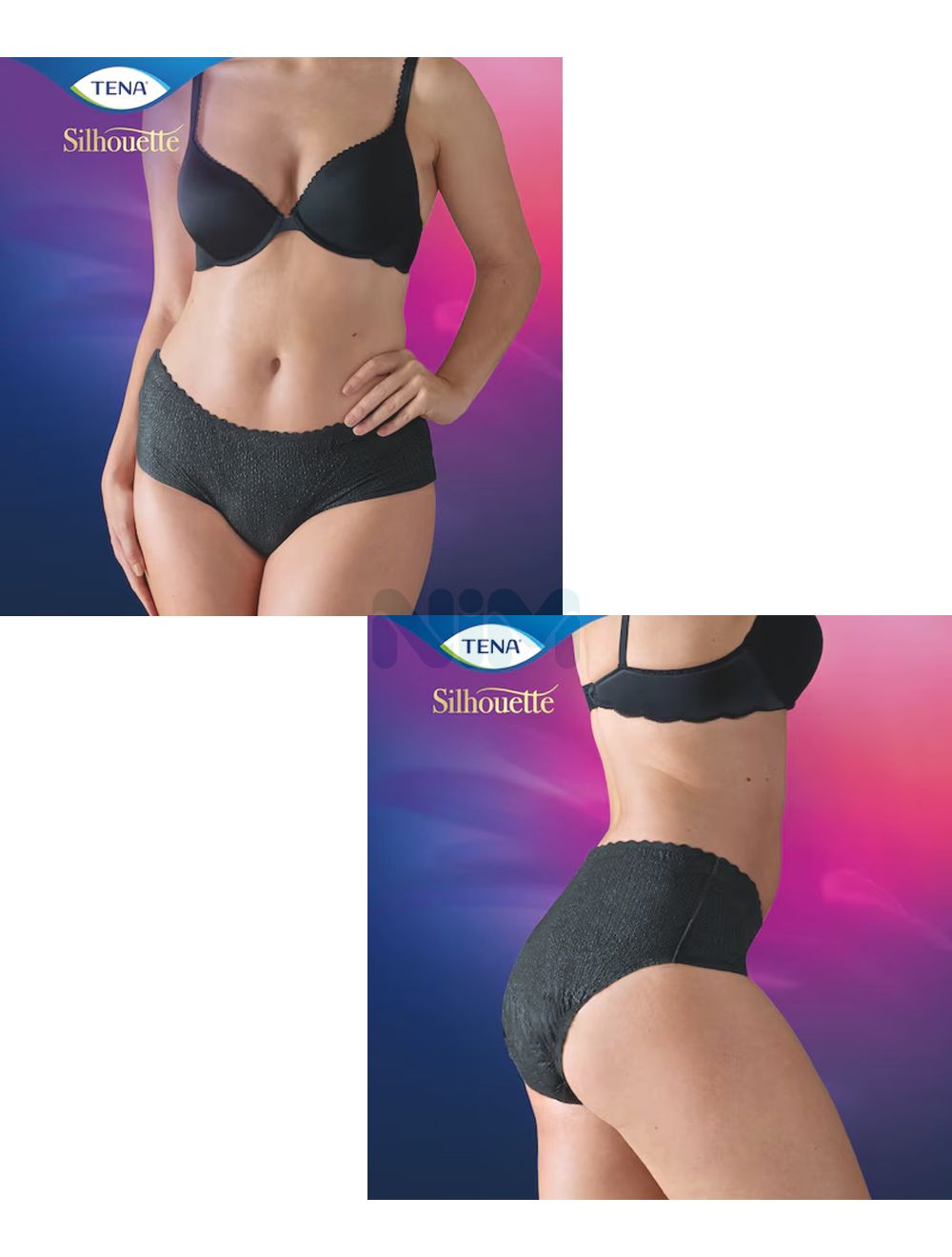 TENA Silhouette Normal Noir Mutandine Assorbenti Eleganti M nim-ne