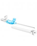 Ago cannula G22 monouso da 25 mm con cono Luer Lock e alette blu