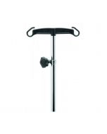 Asta porta, flebo in alluminio 2 ganci base 5 ruote