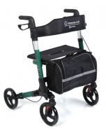 Rollator Pieghevole 4 ruote in Alluminio verniciato verde