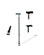 Bastone con puntale roteante impugnatura a t in legno