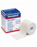 Benda elastica adesiva Tensoplast in rotolo, vista frontale con linea gialla centrale