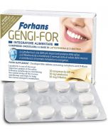 Forhans Gengi-For Integratore Alimentare in compresse orosolubili con Lattoferrina e D-Biotina per il benessere delle gengive e delle mucose orali.