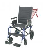 Carrozzina pieghevole da transito con schienale reclinabile - seduta 43 cm