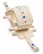 Cintura di contenimento per letto a doppio movimento in cotone crema, vista frontale