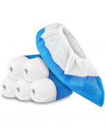 Copriscarpe impermeabile antiscivolo monouso tnt+pe, conf x50