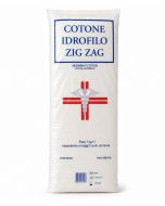 Cotone idrofilo 1000 g in falda a piegatura zig-zag, vista frontale su fondo bianco