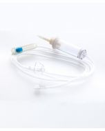 Deflussore a Y monouso con camera grande, filtro antibatterico e connettore Luer Lock per infusione endovenosa sicura