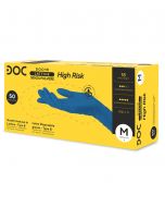 Acquista online guanti in lattice senza polvere DOC HIGH RISK. Alta protezione, certificati CE, resistenti a sostanze chimiche e biologiche..