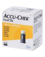 Packaging Accu-Chek FastClix con indicazione del contenuto da 100+2 lancette
