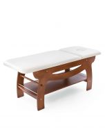 Lettino relax per centro benessere in legno multistrato Okumè realizzato in Italia