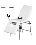 Lettino per visita ginecologica fisso in acciaio