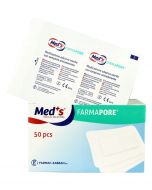 Medicazioni cerottate sterili con tampone centrale Farmapore 5 x 7 cm - 50 pezzi