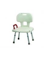 Sedia doccia in alluminio con schienale