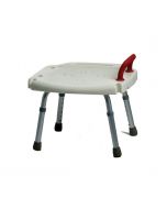 Sedia doccia in alluminio senza schienale