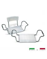 Sedile da vasca in moplen con schienale
