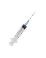 Siringhe sterili da 5 ml con ago 21G preassemblato, confezione da 100 pezzi