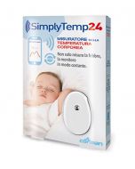  Termometro Bluetooth Simply Temp24 per neonati e adulti, misura la febbre in modo rapido e preciso, monitoraggio 24h, connessione a smartphone e tablet tramite app, allarmi configurabili, registro misurazioni, reminder terapia, connessione remota, 100% w