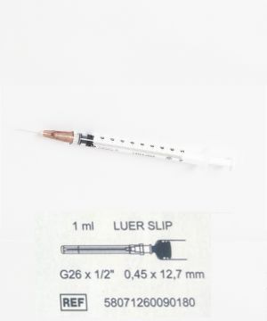 Siringa PIC Tubercolina 1ml Sterile Monouso G26x1/2 confezione 100 pezzi