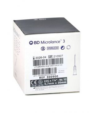 Aghi ipodermici BD Microlance 22G 0.7x30 mm 100 pezzi