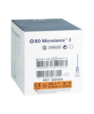 Aghi ipodermici BD Microlance 25G 0.5x25 mm 100 pezzi