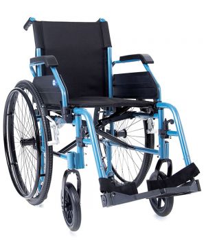 Sedia a Rotelle Pieghevole Leggera in Alluminio Helios Act Seduta 46 cm