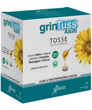 Grintuss Compresse Adulti | Rimedi per la Tosse Secca e Grassa | Confezione 20 pezzi