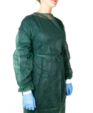 Camici monouso tnt non sterile con polsini in cotone 10 pezzi