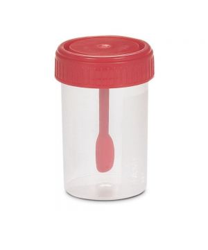 Contenitore feci sterile con tappo a vite - 60 ml