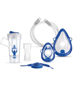 Kit aerosol plus amp rf7+tubo 1mt+nasale+mascherine adulti e bambini