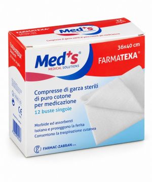 Compresse di garze sterili in puro cotone 36x40 cm 12 pezzi