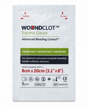 Garza Emostatica in Cellulosa 8x20 cm Sterile - WoundClot