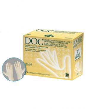 Guanti chirurgici sterili Doc senza polvere in lattice 50 paia