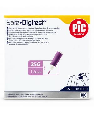 Lancette Pungidito Monouso Safe-Digitest 25G - Pic Solution
