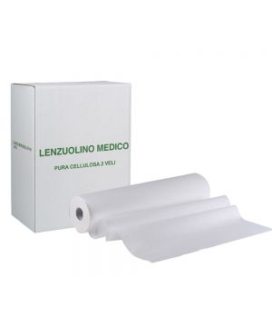 Lenzuolino medico 2 veli in pura cellulosa 59 cm x 50 m - 6 rotoli