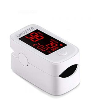 Pulsossimetro a dito con display led e batterie incluse