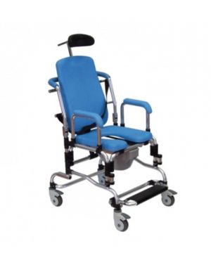 Sedia a rotelle per doccia con schienale reclinabile e poggiatesta - Intermed