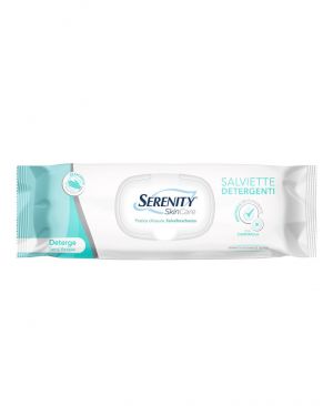 Serenity skincare salviette detergenti con antibatterico 63 pezzi