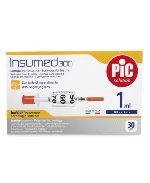 Siringhe sterili per insulina con ago 1ml residuo zero 30 pezzi