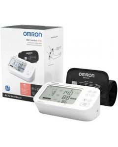 Monitora la pressione arteriosa con lo sfigmomanometro Omron M7 Intelli IT AFIB, rilevazione precisa, bracciale Intelli Wrap e tecnologia AFIB.