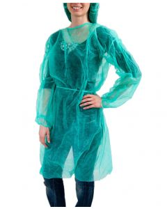 Camice visitatore unisex tnt verde non sterile, conf x10