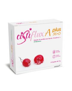 confezione Cistiflux A Plus 36+D 14 bustine mirtillo rosso e D-mannosio
