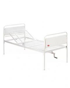 Acquista il Letto per Degenza ad una Manovella con struttura in acciaio verniciato. Ideale per ospedali o domicilio. 