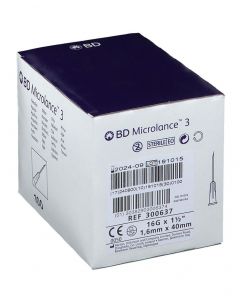 Ago ipodermico BD Microlance triplice affilatura facile penetrazione miglior prezzo 16G 1,6x40mm 