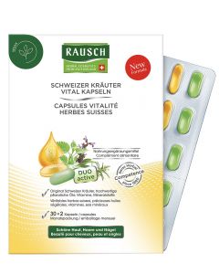 Capsule Vitalità alle Erbe Svizzere di Rausch. Ideale per rafforzare capelli e unghie, migliorare la pelle. Scopri prezzo e offerta.