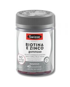 barattolo Swisse Biotina e Zinco 40 gommose gusto frutti rossi