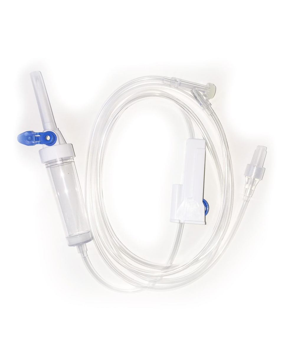 SANIFARMAITALIA Deflussore Con Ago E Roller – Cono Luer Lock, Tubo 150 Cm – Per Infusione E Somministrazione Fluidi - 3