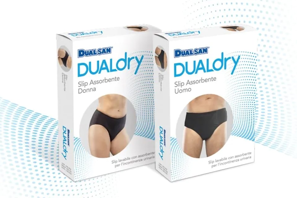 Slip assorbente uomo donna per incontinenza Dualdry